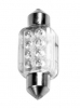 12V Lampada siluro 8 Led - 13x35 mm - SV8,5-8 - 1 pz - D/Blister - Rosso Per ill