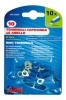 10 terminali - capicorda ad anello - Blu Misura    5 mm. Preisolati per cavi da