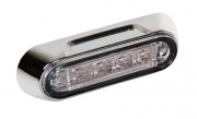 Premium, luce a 4 led, montaggio superficie, 12/24V - Arancio Con cornice cromat
