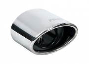 TS-500 Ovale Terminale di scarico in acciaio inox lucidato -     40-54 mm - Adat