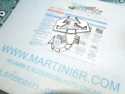FREGIO SCORPIONE ABARTH BIANCO  60mm x 70mm