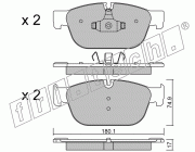 KIT PASTIGLIE FRENO FRI-TECH 871.0 Peugeot 407 Coup&eacute; 3.0 HDI (09>)