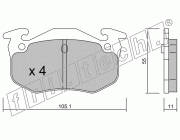 KIT PASTIGLIE FRENO FRI-TECH 040.2 Renault Megane 2,0 16V (96>)(Bdx)
