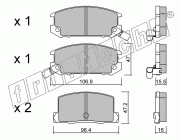 KIT PASTIGLIE FRENO FRI-TECH 770.0 (P) Toyota MR2 (85>)