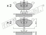 KIT PASTIGLIE FRENO FRI-TECH 220.1 Vw Golf Iv(00>)-A3 1,6(98>99)(Ate)