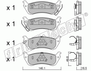 KIT PASTIGLIE FRENO FRI-TECH 586.0 (P) Mercedes ML TT (98>99)