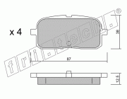 KIT PASTIGLIE FRENO FRI-TECH 461.0 (P) Toyota Paseo 1,5I (97>00)