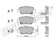 KIT PASTIGLIE FRENO FRI-TECH 812.0 (P) Toyota Auris (tt) (06>)