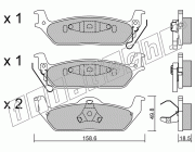 KIT PASTIGLIE FRENO FRI-TECH 877.0 (P) Ford-USA F150 (04>)