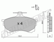 KIT PASTIGLIE FRENO FRI-TECH 259.0 Mitsubishi Carisma (95>)(Gir)