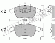KIT PASTIGLIE FRENO FRI-TECH 819.1 Renault Laguna III 2.0 16v dCi (07