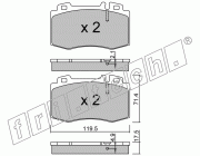 KIT PASTIGLIE FRENO FRI-TECH 579.5 Mercedes Serie E 320 Cdi(02>)