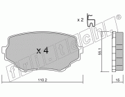 KIT PASTIGLIE FRENO FRI-TECH 258.0 Suzuki Vitara - Tdi (94>)(Ake)