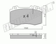 KIT PASTIGLIE FRENO FRI-TECH 579.0 Mercedes Serie S(98>)-ML(02>)(Bre)