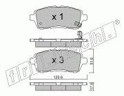 KIT PASTIGLIE FRENO FRI-TECH 809.0 Ford Fiesta 1.2 16v-1.6TdCi (08>)