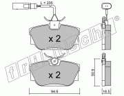 KIT PASTIGLIE FRENO FRI-TECH 355.2 (P) Vw Sharan 2,8I Vr6 (00>)