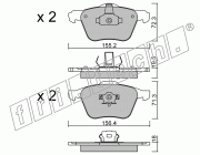 KIT PASTIGLIE FRENO FRI-TECH 850.0 Volvo XC90 2,4 d5 (Ruote 16) (02>)