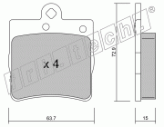 KIT PASTIGLIE FRENO FRI-TECH 352.0 (P) Mercedes Serie C (96>)-E(>02)