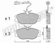 KIT PASTIGLIE FRENO FRI-TECH 074.2 Alfa 155 16V (92>) (Gir)