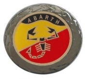 VETRINO CON BIADESIVO ABARTH SFONDO GIALLO ROSSO 68mm