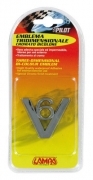 Emblema 3D cromato - V6 Base adesiva speciale ed impermeabile, idoneo per uso es