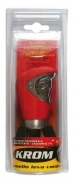 Krom - Pomello leva cambio - Rosso Alluminio cromato e pelle - Attacco universal