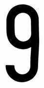 Spell-It, caratteri alfanumerici adesivi 80x35 mm - 9 Universale per rimorchi, s