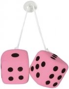 Lucky-Vegas, dadi fortunati - Rosa Con ventosa per cristalli e laccio per specch