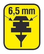 19002 Tergix Plus - 71 cm - con rotaia - 6,5 mm - 2 pz Coppia gommini di ricamb
