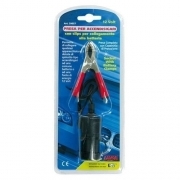 Presa accendisigari con clips batteria 12/24V