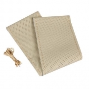 Premium Perforated, coprivolante in pelle naturale traforata Ø 37/39 cm BEIGE