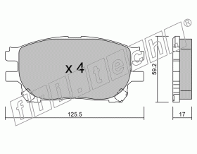 KIT PASTIGLIE FRENO FRI-TECH 631.0 Toyota Previa (03>)