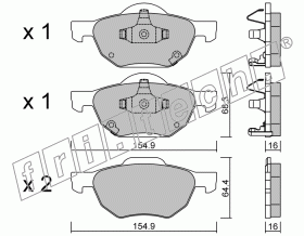 KIT PASTIGLIE FRENO FRI-TECH 7