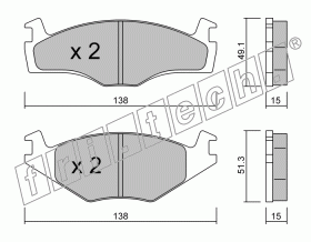KIT PASTIGLIE FRENO FRI-TECH 047.0 Vw Golf Gti (Vw2)