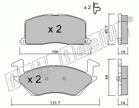 KIT PASTIGLIE FRENO FRI-TECH 4