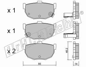 KIT PASTIGLIE FRENO FRI-TECH 3