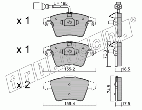 KIT PASTIGLIE FRENO FRI-TECH 5