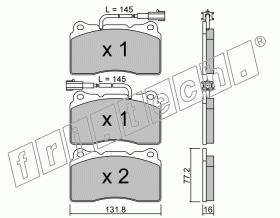 KIT PASTIGLIE FRENO FRI-TECH 297.0 Alfa 166 2,0 V6 T-2,5 (Bre)