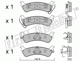 KIT PASTIGLIE FRENO FRI-TECH 5