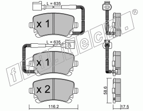 KIT PASTIGLIE FRENO FRI-TECH 5