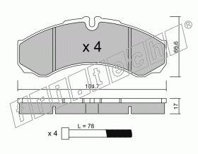 KIT PASTIGLIE FRENO FRI-TECH 2