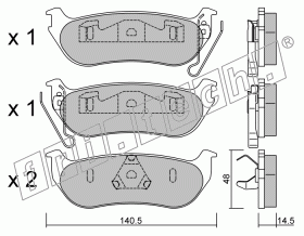 KIT PASTIGLIE FRENO FRI-TECH 6