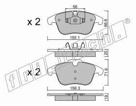 KIT PASTIGLIE FRENO FRI-TECH 691.0 Ford S-Max-Mondeo-Galaxy (06>)