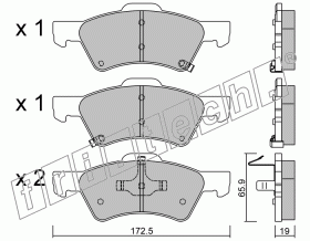 KIT PASTIGLIE FRENO FRI-TECH 6