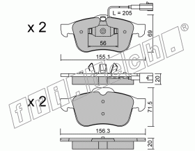 KIT PASTIGLIE FRENO FRI-TECH 7
