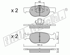 KIT PASTIGLIE FRENO FRI-TECH 0