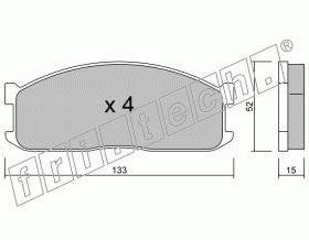 KIT PASTIGLIE FRENO FRI-TECH 2