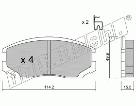 KIT PASTIGLIE FRENO FRI-TECH 3