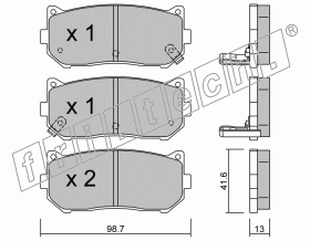 KIT PASTIGLIE FRENO FRI-TECH 3