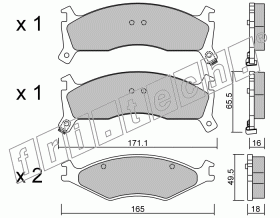 KIT PASTIGLIE FRENO FRI-TECH 3
